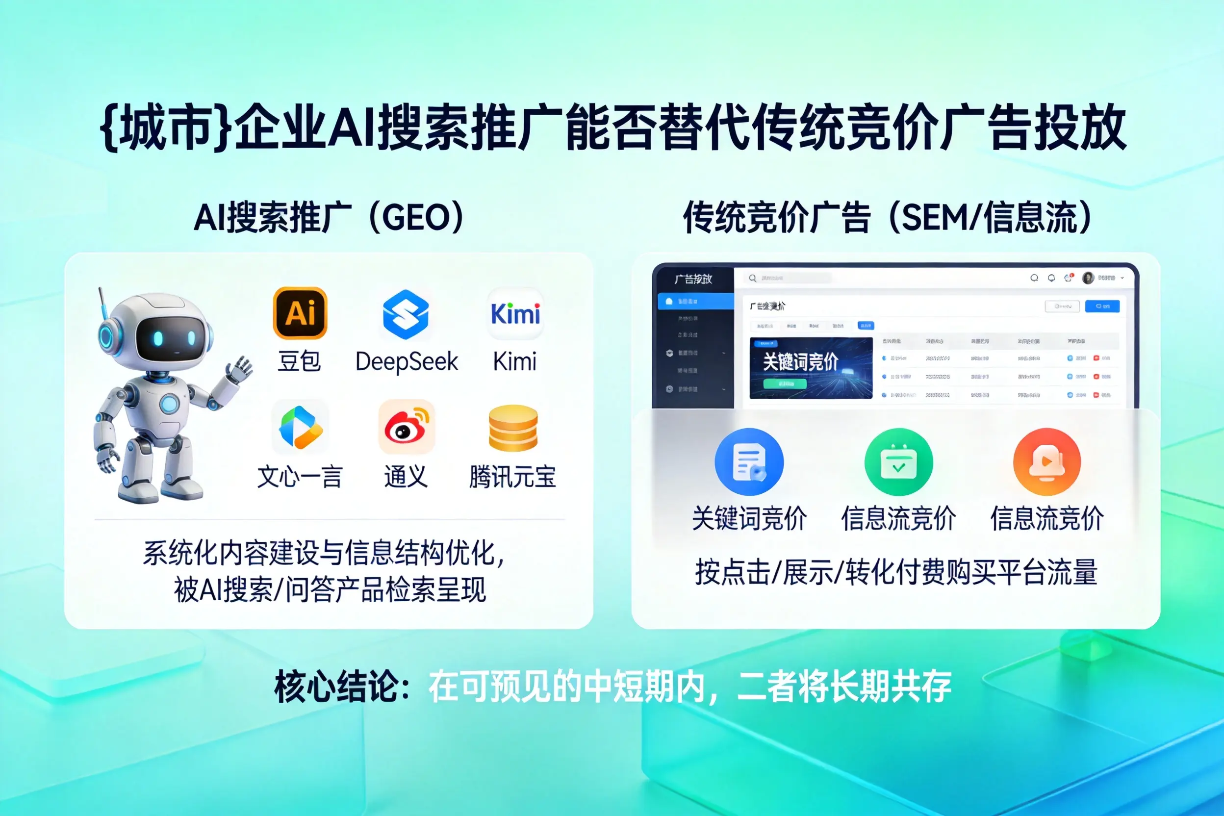 朝阳企业AI搜索推广能否替代传统竞价广告投放