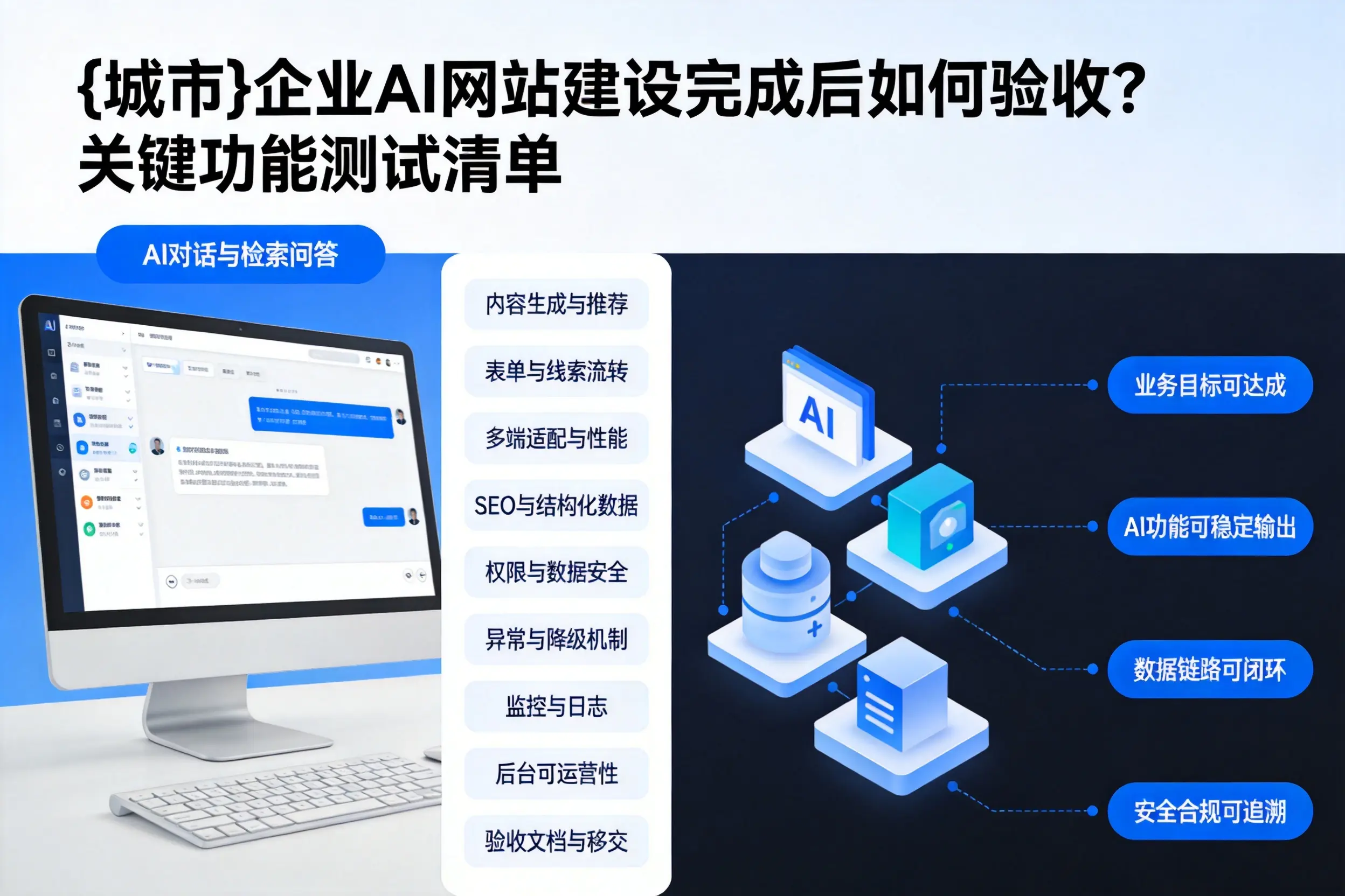 朝阳企业AI网站建设完成后如何验收？关键功能测试清单
