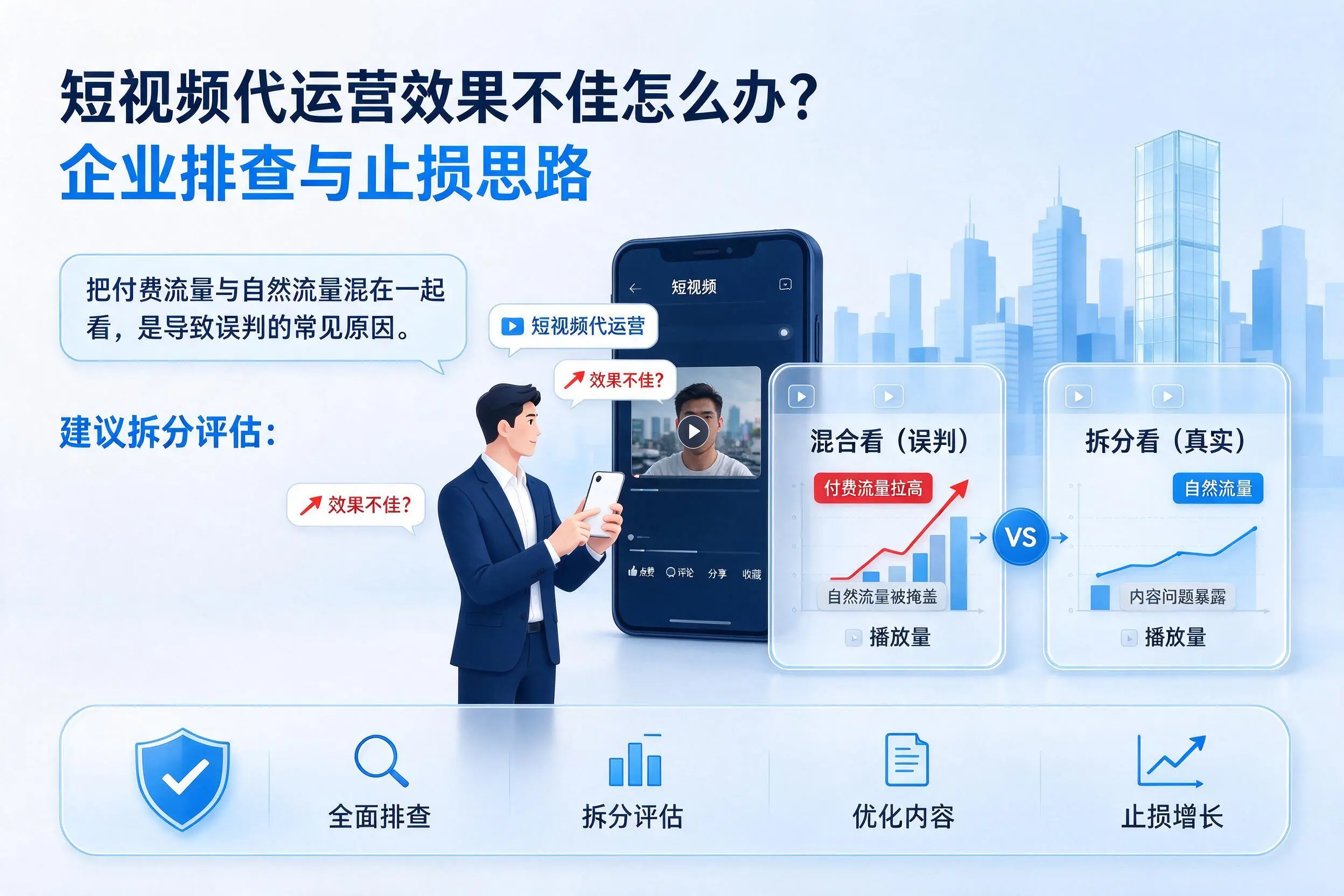 短视频代运营效果不佳怎么办？朝阳企业排查与止损思路