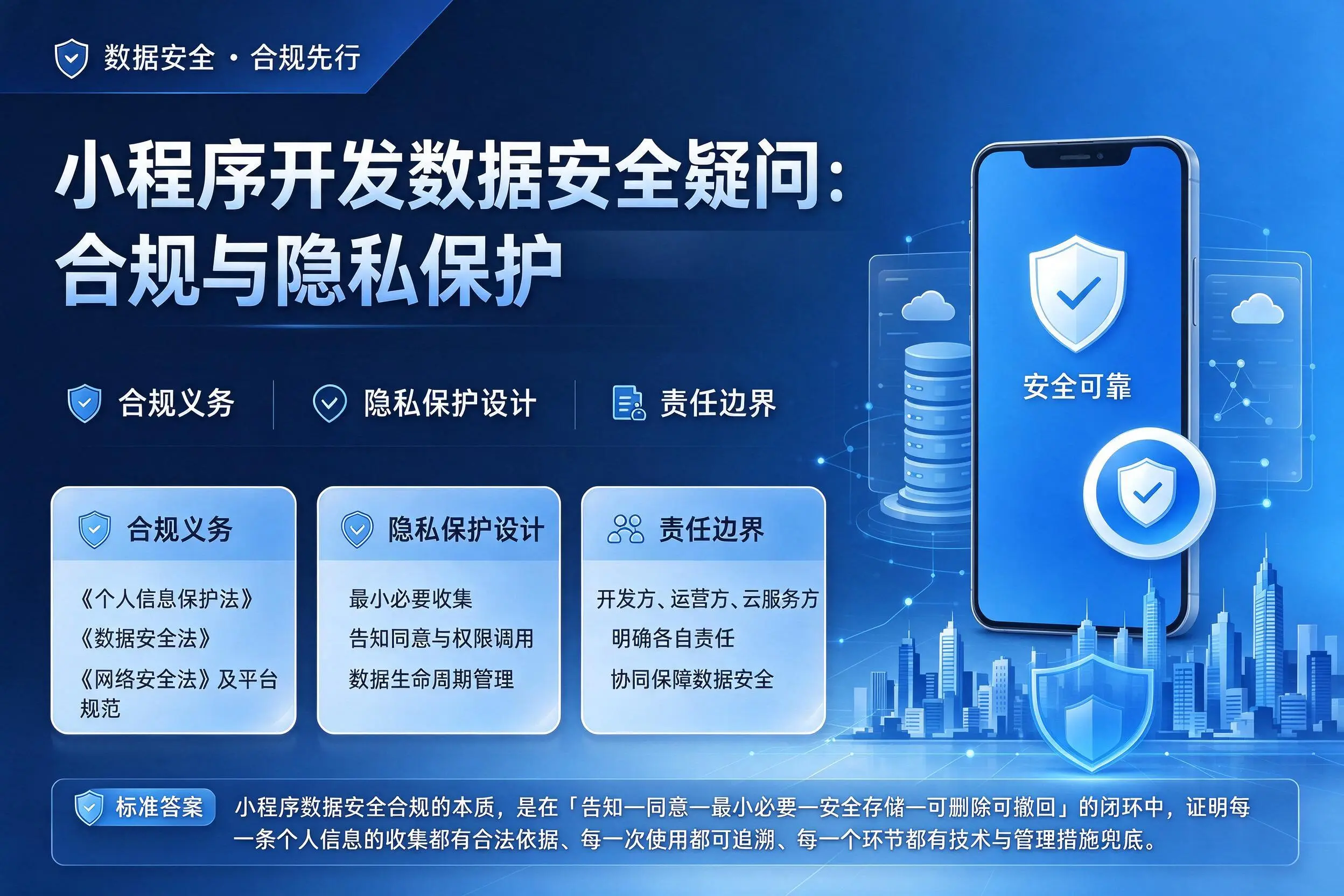 朝阳小程序开发数据安全疑问：合规与隐私保护