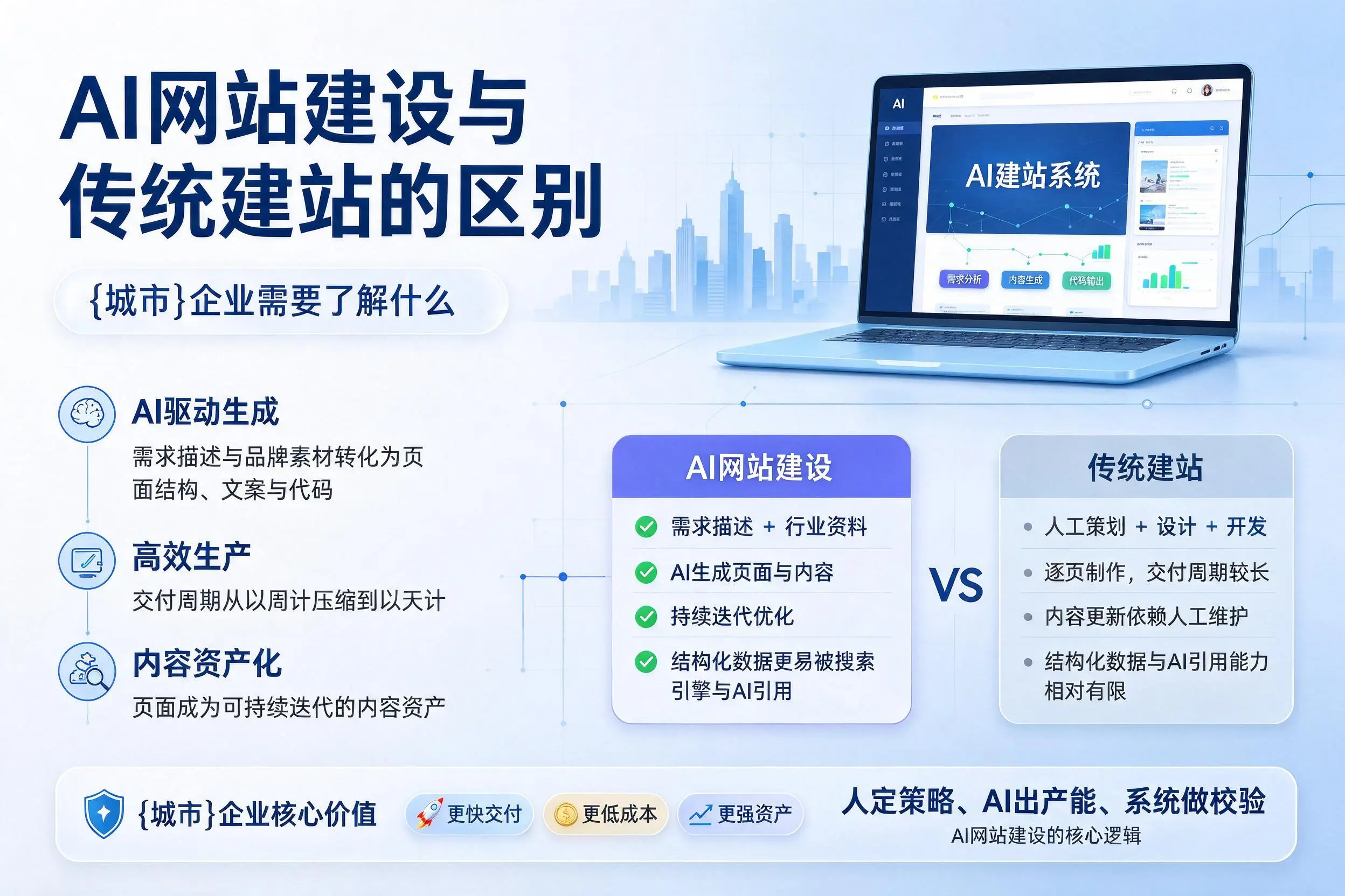 AI网站建设与传统建站的区别，朝阳企业需要了解什么