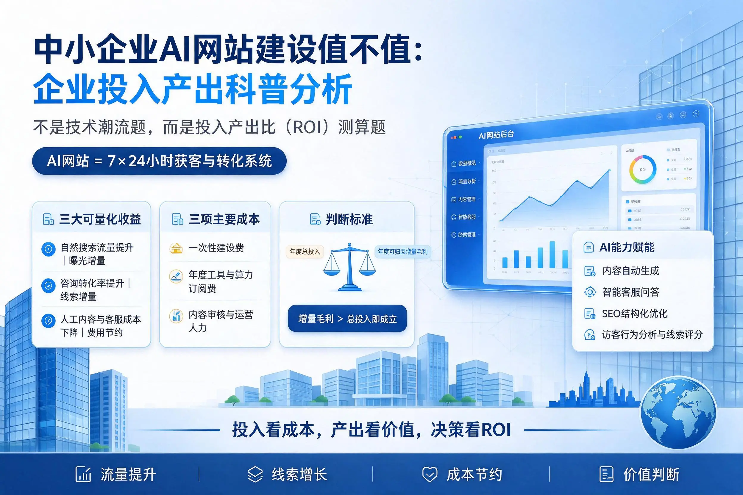 中小企业AI网站建设值不值：朝阳企业投入产出科普分析
