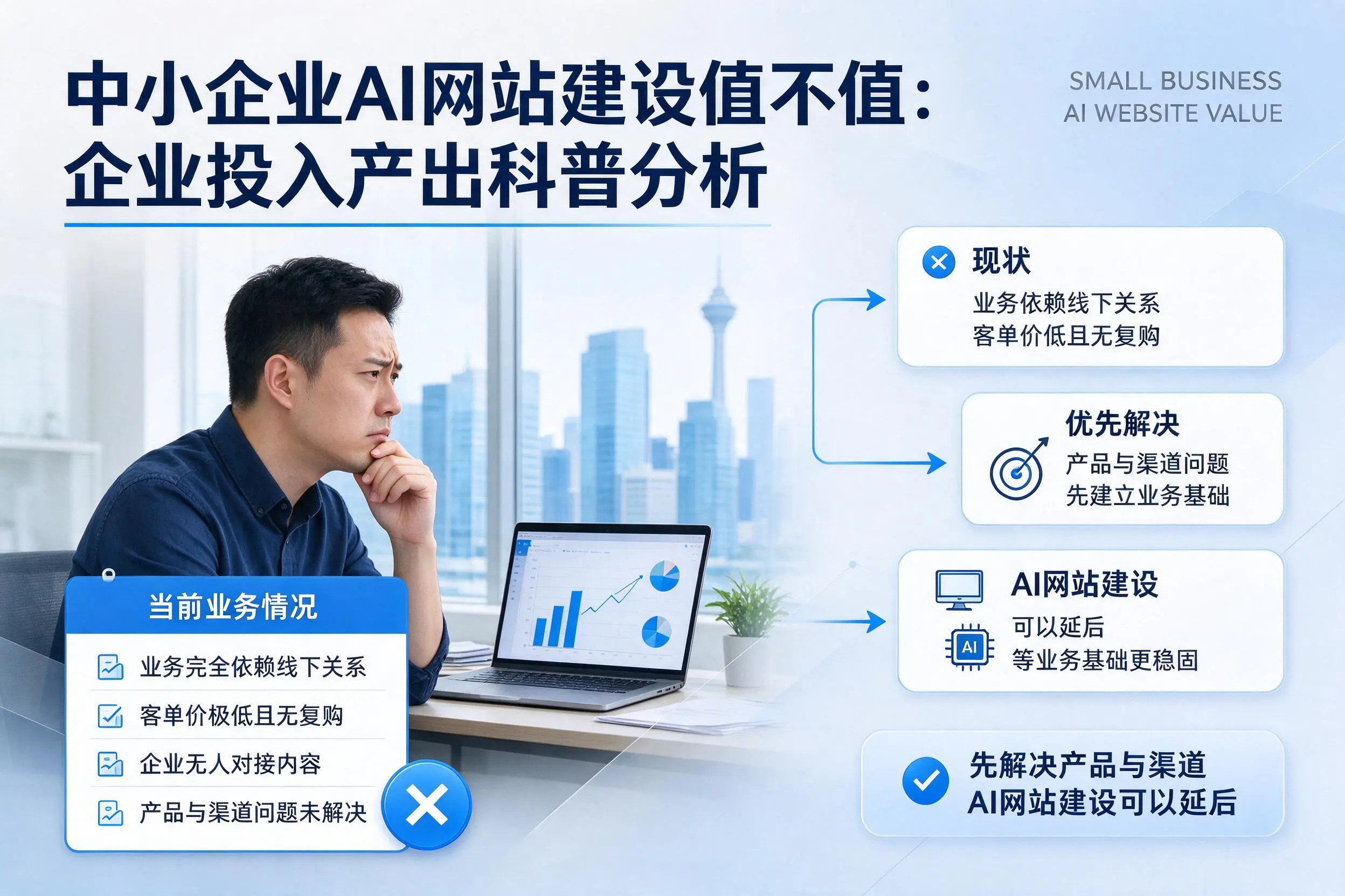 中小企业AI网站建设值不值：朝阳企业投入产出科普分析
