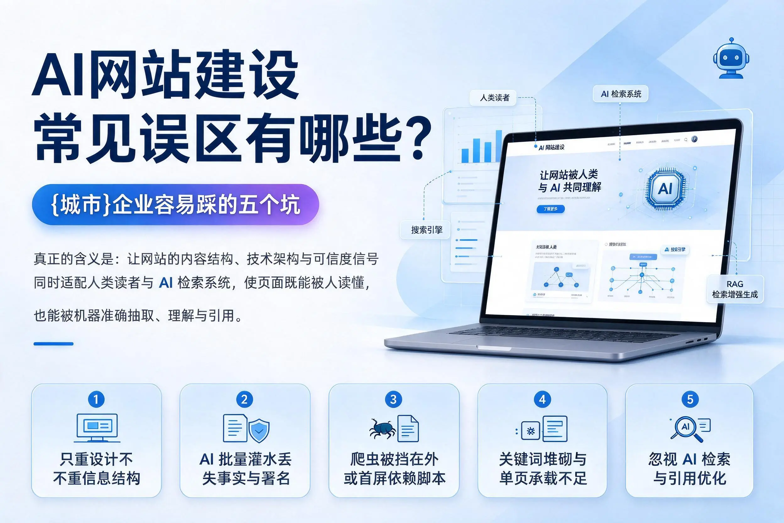 AI网站建设常见误区有哪些？朝阳企业容易踩的五个坑